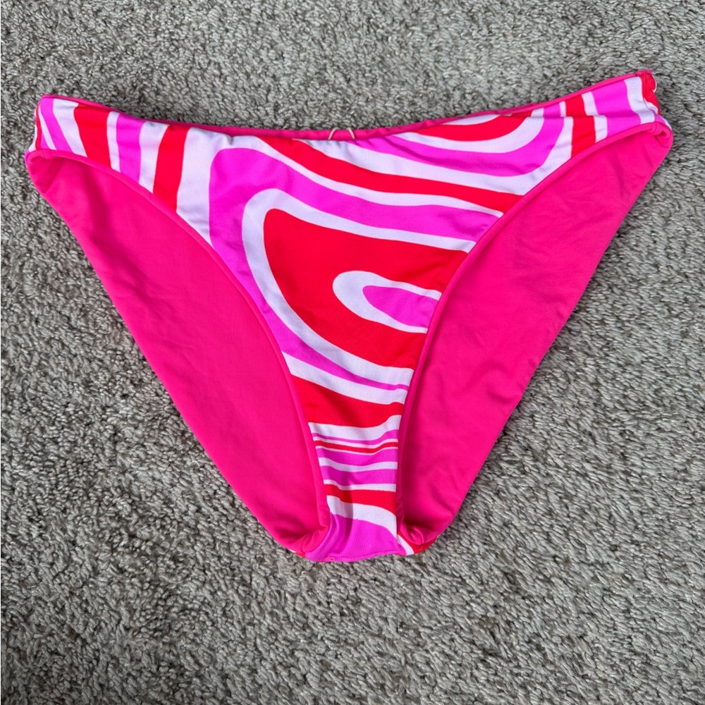 Vibrant Pink Maaji Swirl Bikini Bottom